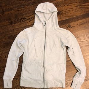 Lululemon light grey scuba hoodie size 6
